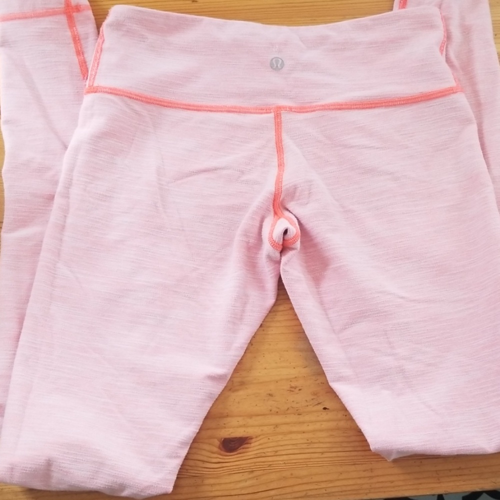 Bright pink leggings
